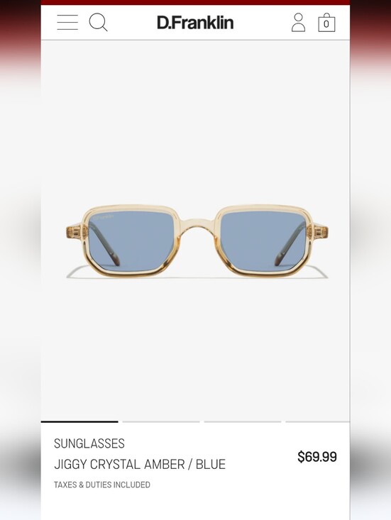 Accessories - SUNGLASSES Jiggy Crystal Amber / Blue D. Franklin